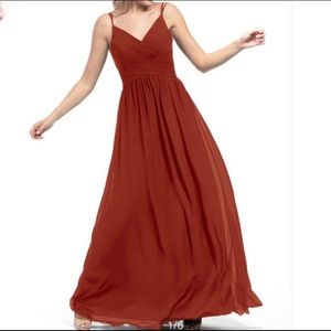 Azazie Blake Bridesmaid dress, color rust